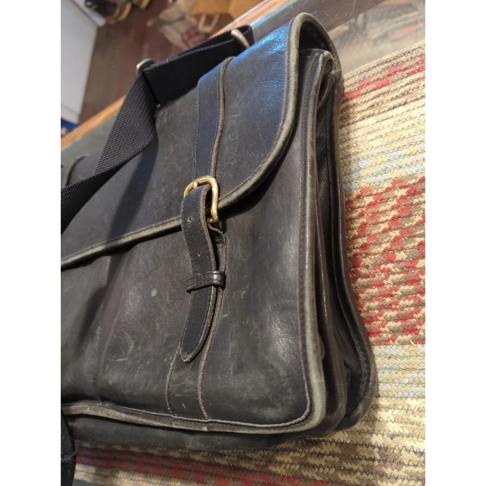 Vintage Leather JACK GEORGE Professional Business Lawyer Briefcase‎ Bag Mens